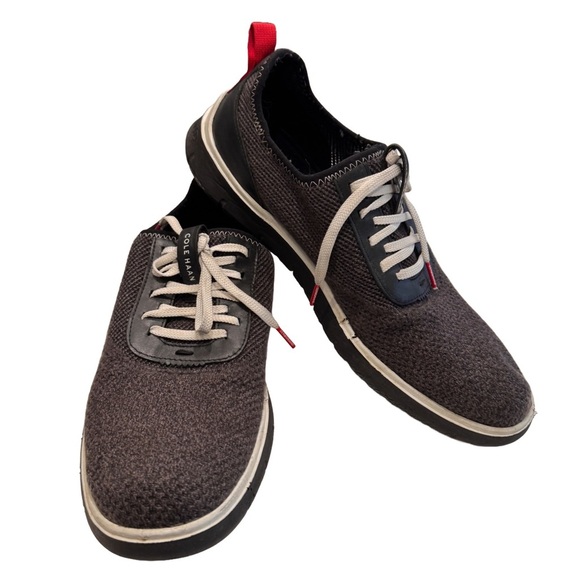 Cole Haan Generation Zerogrand Shoes Sneakers Mens Size 14 Gray Black Knit - Picture 1 of 14